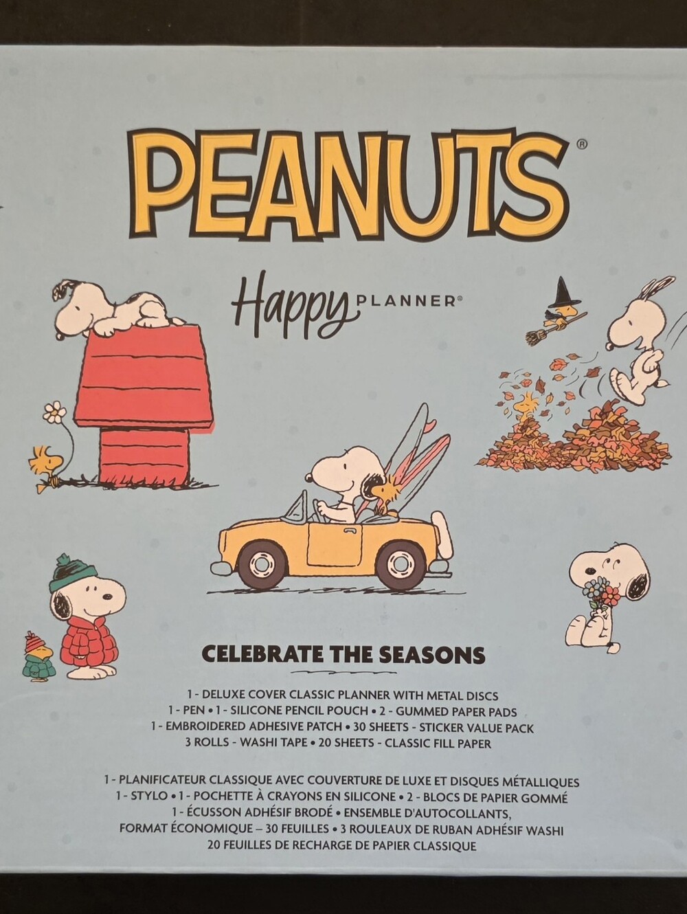 Happy Planner PEANUTS Celebrate The Seasons Classic Undated Snoopy 12 Month